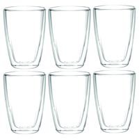 Set van 8x stuks dubbelwandige koffieglazen/theeglazen 400 ml