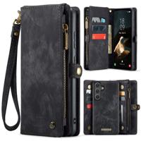 Caseme Samsung Galaxy S25 FE hoes - Vintage 2 in 1 portemonnee - Zwart Caseme Samsung Galaxy S25 FE hoes - Vintage 2 in 1 portemonnee - Zwart