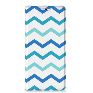 Xiaomi 11T | Xiaomi 11T Pro Hoesje met Magneet Zigzag Blauw