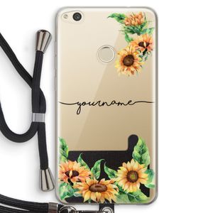 Zonnebloemen: Huawei Ascend P8 Lite (2017) Transparant Hoesje met koord