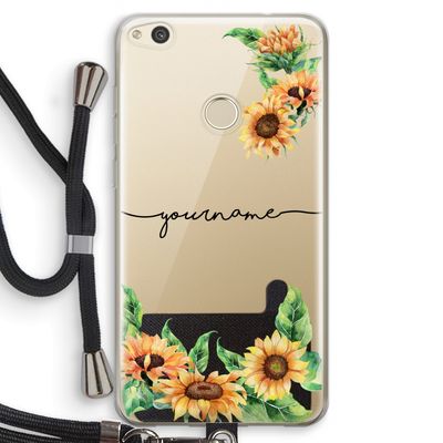 Zonnebloemen: Huawei Ascend P8 Lite (2017) Transparant Hoesje met koord
