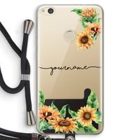 Zonnebloemen: Huawei Ascend P8 Lite (2017) Transparant Hoesje met koord