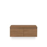 Frozen Badmeubelset 120 cm - Greeplijst in kleur - Incl. Bovenblad Honey