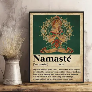 Namaste Yoga Poster (21cm x 30cm) - Home & Living - Spiritueelboek.nl