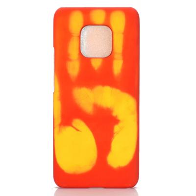 Plak de huid + PC thermische sensor verkleuring geval voor Huawei mate 20 Pro (rood geel)