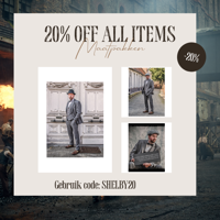 Maatpak Voor Heren | 3-delig Pak | Grijs Barleycorn | Finn Shelby | Peaky Blinders | Peaky Blinders