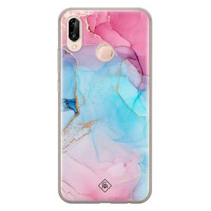 Huawei P20 Lite siliconen hoesje - Marble colorbomb