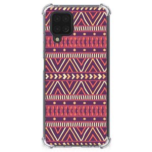 Samsung Galaxy A12 Doorzichtige Silicone Hoesje Aztec Paars