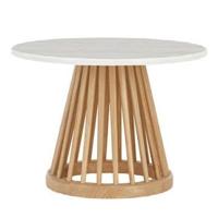 Tom Dixon Fan 60 salontafel naturel|wit marmer