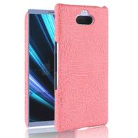 Shockproof Crocodile Texture PC + PU Case for Sony Xperia 10 (Pink)