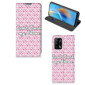 OPPO A74 4G Design Case Flowers Pink DTMP