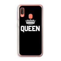 Queen zwart: Samsung Galaxy A20e Transparant Hoesje