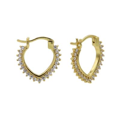 Karma Oorringen Plain Hoops Zirconia V 19MM Goud