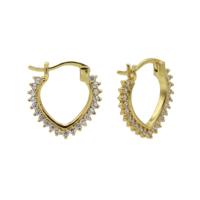 Karma Oorringen Plain Hoops Zirconia V 19MM Goud