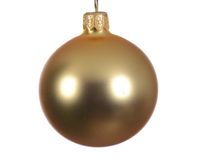 4 Glazen kerstballen mat 10 cm licht goud - Decoris