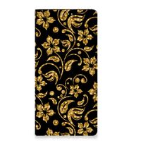 OPPO Reno8 T 5G Smart Cover Gouden Bloemen - thumbnail