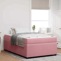 Bedframe met matras Roze 120 x 190 cm Stof