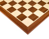 54 cm Nr.6 Ingelegd Mahonie- en Berkenschakbord