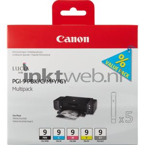 Canon 1034B013 inktcartridge 5 stuk(s) Origineel Normaal rendement Cyaan, Grijs, Magenta, Foto zwart, Geel