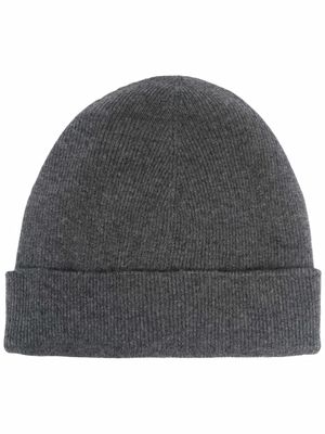 Brunello Cucinelli bonnet en maille nervurée - Gris