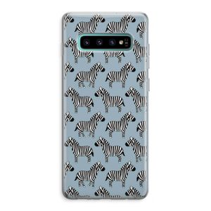 Zebra: Samsung Galaxy S10 Plus Transparant Hoesje