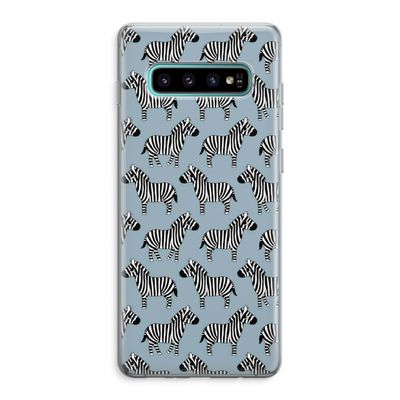 Zebra: Samsung Galaxy S10 Plus Transparant Hoesje
