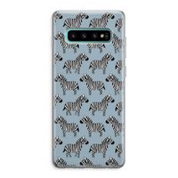 Zebra: Samsung Galaxy S10 Plus Transparant Hoesje