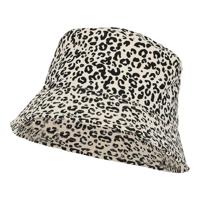 Vissershoedje/zonnehoedje luipaardprint - wit - one size - volwassenen - bucket hat - thumbnail