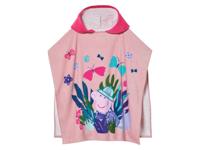 Kinder poncho of handdoek (poncho, Lichtroze)