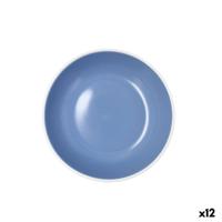 Diep bord Bidasoa Moana Blauw Keramisch Ø 20 cm (12 Stuks)