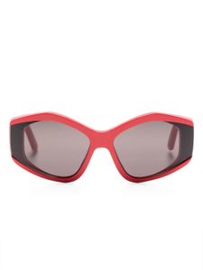 Balenciaga Eyewear lunettes de soleil à monture géométrique - Rouge