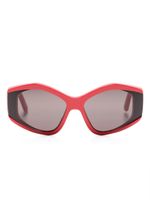 Balenciaga Eyewear lunettes de soleil à monture géométrique - Rouge