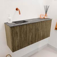 Toiletmeubel Mondiaz Joya Dlux | 90 cm | Meubelkleur Dusk | Faye wastafel Sombra Wasbak Links | Zonder kraangat(en)