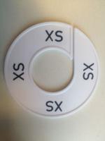 Maatring 9cm wit/zwart XS