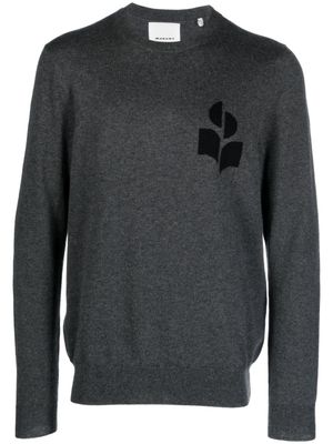MARANT pull Evans à logo en intarsia - Gris