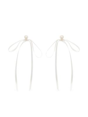 Simone Rocha boucles d'oreille à perles - Blanc