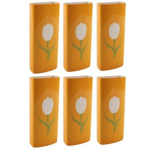 6x Stuks Radiatorbak luchtbevochtiger/waterverdamper - porselein - 20 x 8 cm