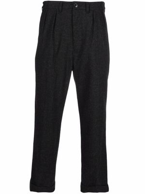 Barbour pantalon en coton à coupe droite - Gris