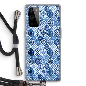 Blauw motief: OnePlus 9 Pro Transparant Hoesje met koord