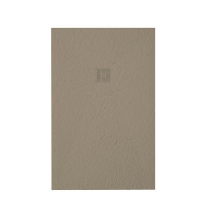 ZEZA Grade douchevloer - 140x90cm - antislip - antibacterieel - mineraalmarmer - rechthoek - mat cream (creme) 400000000000019580