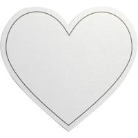 Hartvormige witte wenskaarten - 10x stuks - Bruiloft huwelijk uitnodigingen of bedankjes Hartvormige witte wenskaarten - 10x stuks - Bruiloft huwelijk uitnodigingen of bedankjes