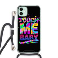 Touch Me: iPhone 11 Transparant Hoesje met koord