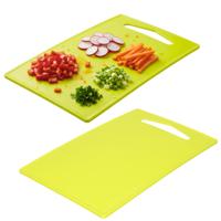 Plasticforte Keuken Snijplank - 2x - limegroen - 36 x 24 cm - kunststof - voor groente, fruit, vlees