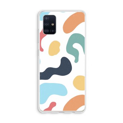 Memphis Shapes Blue: Galaxy A51 4G Transparant Hoesje