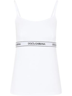 Dolce & Gabbana débardeur à bande logo - Blanc