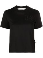 Palm Angels t-shirt en coton à logo brodé - Noir