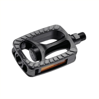 Union pedalen sp-813. 9/16" kunststof, zwart grijs non-slip (hangverpakking)