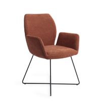 Jesper Home Eetkamerstoel 'Misaki' Cross Black, kleur Cosy Copper Jesper Home Eetkamerstoel 'Misaki' Cross Black, kleur Cosy Copper
