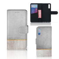 Huawei P20 | Book Style Case | Wood Concrete