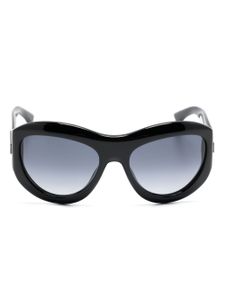 DSQUARED2 EYEWEAR lunettes de soleil rondes à plaque logo - Noir